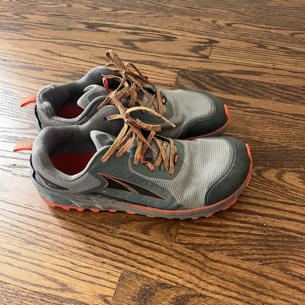Altra Men's Gray and Orange Trail Running Shoes